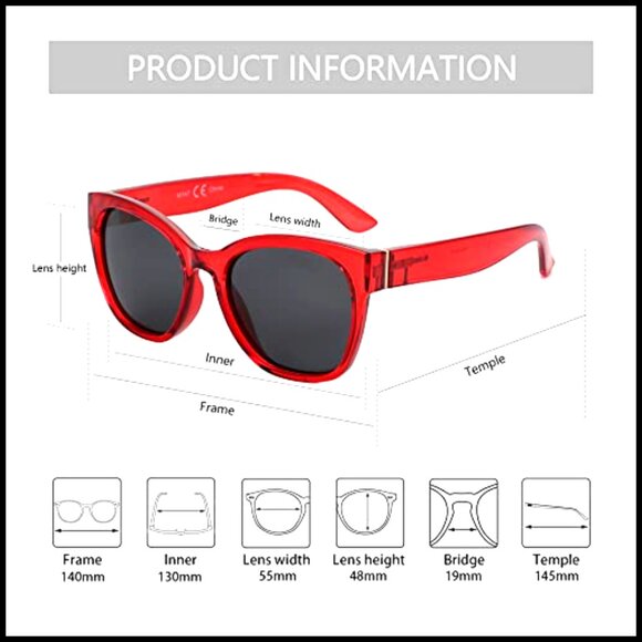 Cateye Polarized Sunglasses with UV400 Protection, Plastic Frame main image 4